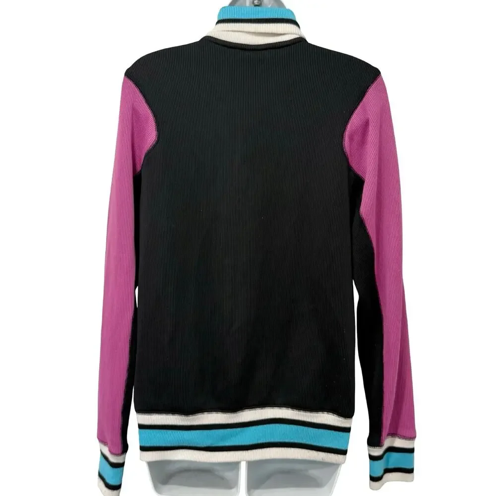Air Jordan Fuchsia Black Blue White Colorblock Jumpman Logo Track Jacket Size S - Picture 7 of 15